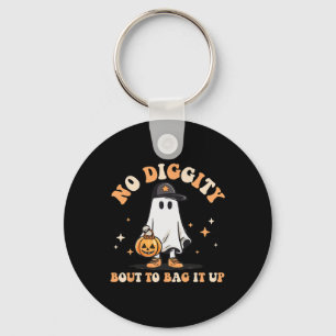 Keine Diggy Bout, um es Niedliches Ghost-Halloween Schlüsselanhänger