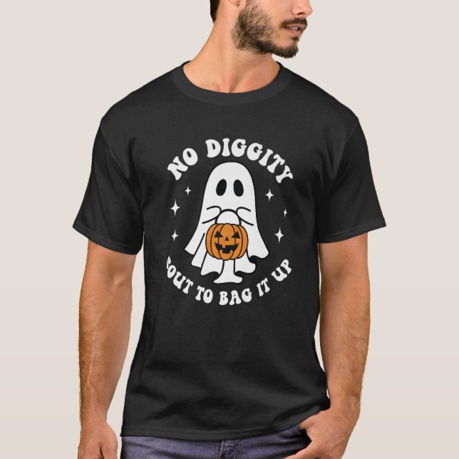 Keine Diggy Bout, um es Niedliches Ghost-Halloween T-Shirt (Vorderseite)