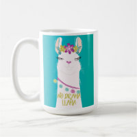 Keine Drama Llama Illustrationsmonogramm