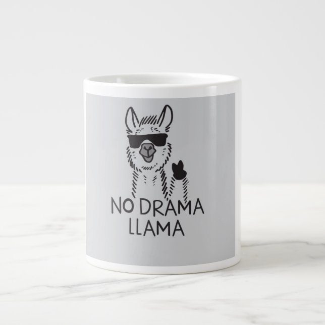 Keine dramatische Lama große Tasse (Vorderseite)
