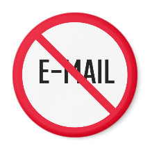 Keine E-Mail | Red Circle Sign | Magnet