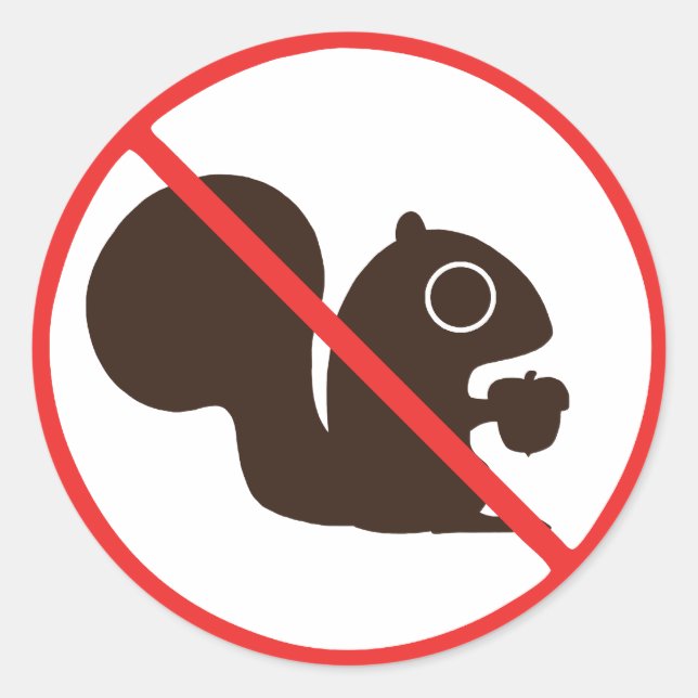 Keine Eichhörnchen-Protest gegen Eichhörnchen Runder Aufkleber (Vorderseite)