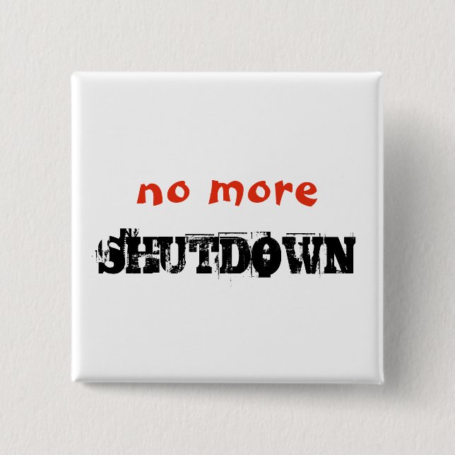Keine Einstellung des politischen Protests mehr Te Button (Vorderseite)