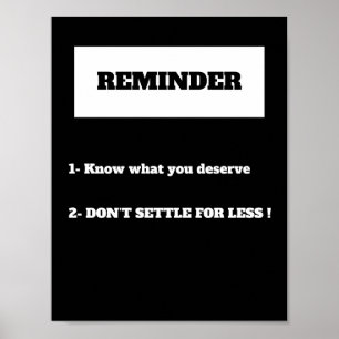 KEINE EINSTELLUNG FÜR WENIGER Motivation Offerte P Poster