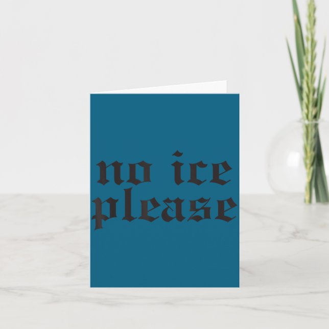 Keine Eis Bitte Meme Illustration Karte (Vorderseite)