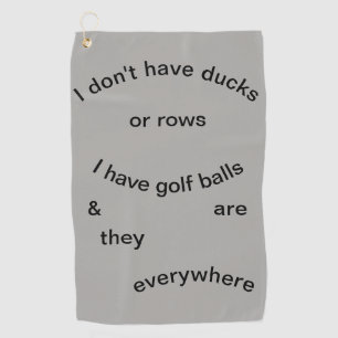 Keine Enten….Golfbälle Golfhandtuch