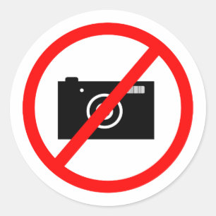 Keine erlaubten Kameras, keine Bilder, nehmen Runder Aufkleber
