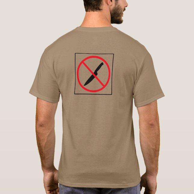 Keine erstechende Rückseite T-Shirt (Rückseite)