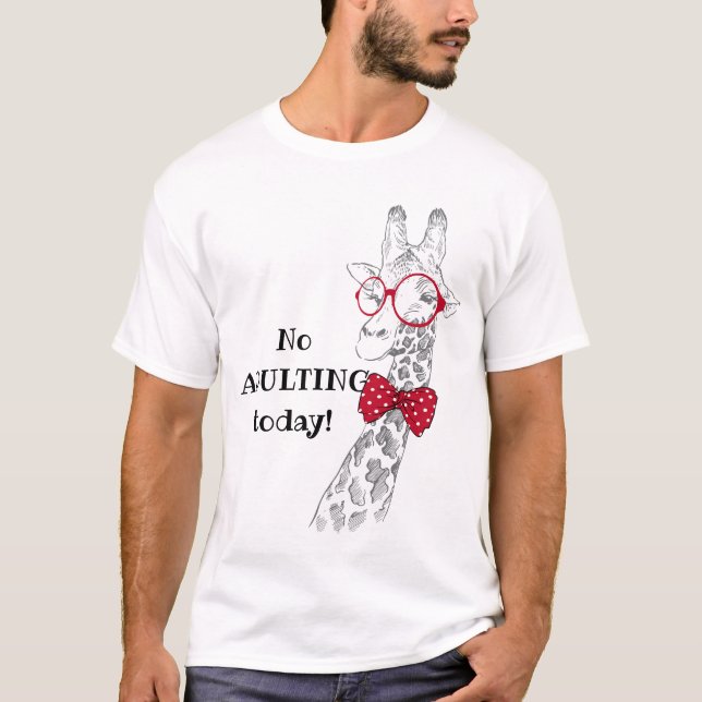 Keine Erwachsene heute Funny Giraffe T-Shirt (Vorderseite)