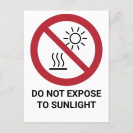 Keine Exposition gegenüber direktem Sonnenlicht, V Postkarte