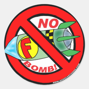 KEINE F-BOMB AUFKLEBER