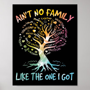 Keine Familie wie die, die ich Gefärbte Krawatte G Poster