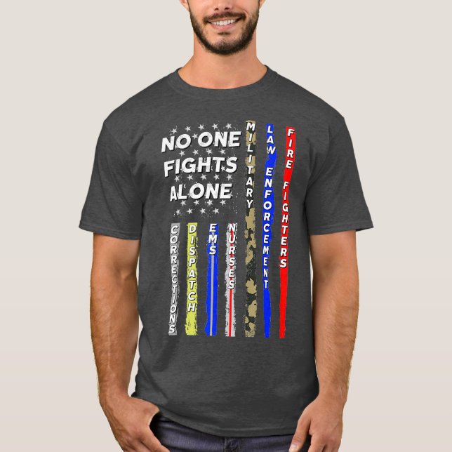 Keine Flagge kämpft allein die Polizei des ersten  T-Shirt (Vorderseite)