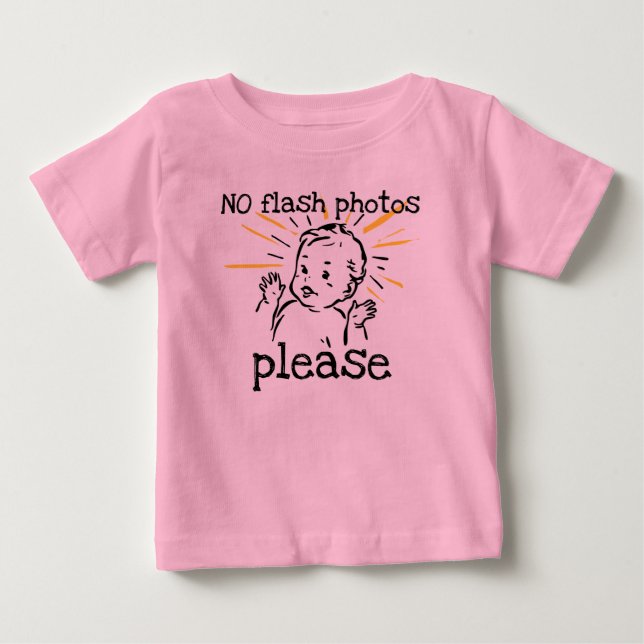 Keine Flash-Foto Baby T-shirt (Vorderseite)