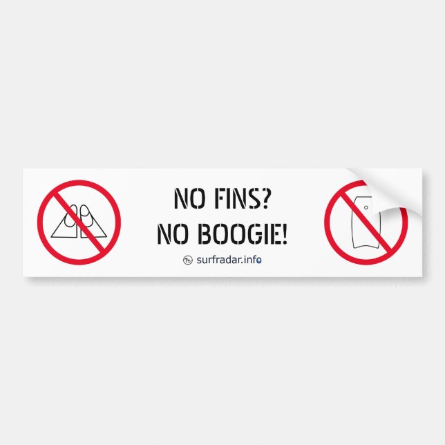 Keine Flossen? Kein Boogie! Autoaufkleber (Vorne)