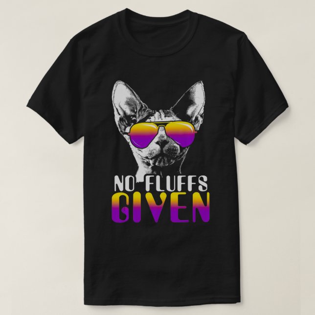 Keine Fluktuationen gegeben Sphyn Cat Sonnenbrille T-Shirt (Design vorne)