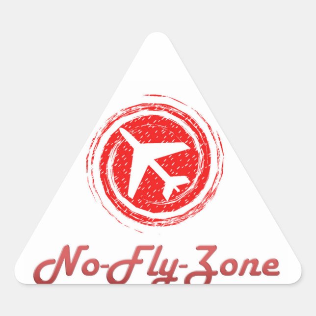 Keine Fly Zone Aufkleber (Vorderseite)