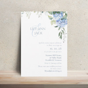 Keine Foto Hydrangea Hochzeitskarte