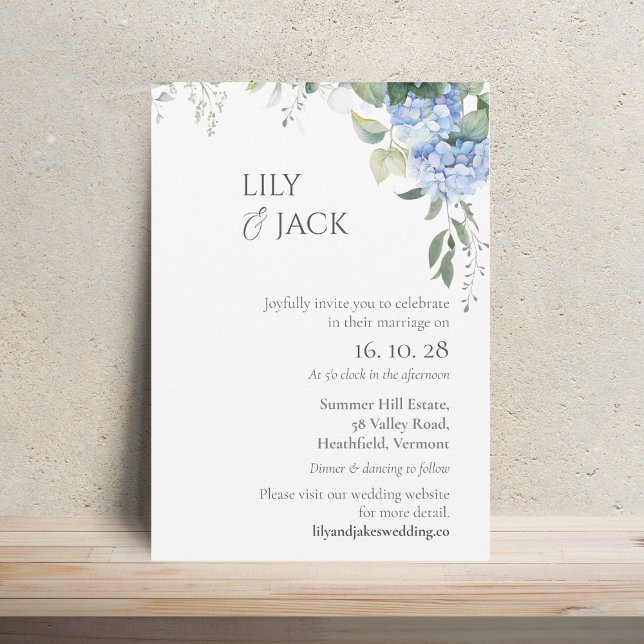 Keine Foto Hydrangea Hochzeitskarte (Von Creator hochgeladen)