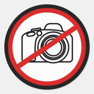 Keine Fotografie Aufkleber erlaubt