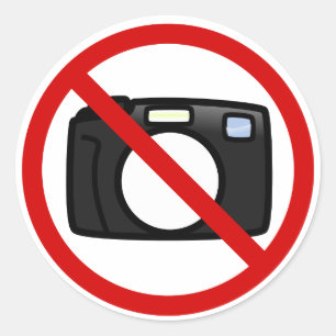Keine Fotografie, keine Kameras Runder Aufkleber