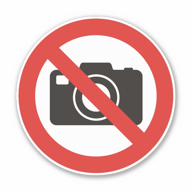 Keine Fotos erlaubt Aufkleber (Vorderseite)