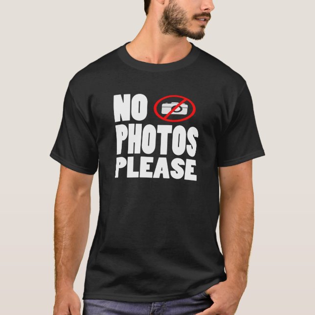 keine Fotos gefallen T-Shirt (Vorderseite)