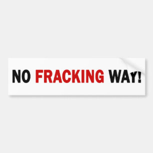 KEINE FRACKING WEISE! Autoaufkleber (weiß)