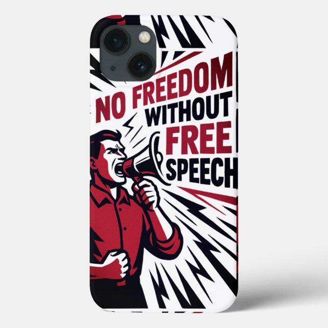 "Keine Freiheit ohne freie Meinungsäußerung" Case-Mate iPhone Hülle (Rückseite)