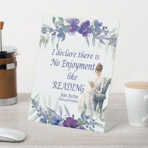 Keine Freude wie das Lesen von Zitat-Tabletop-Zeic Sockelschild