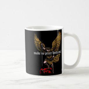 Keine Friedens mit dem Bösen Erzengel Michael Desi Kaffeetasse