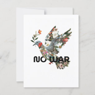 Keine friedenstofische Erklärung Postkarte