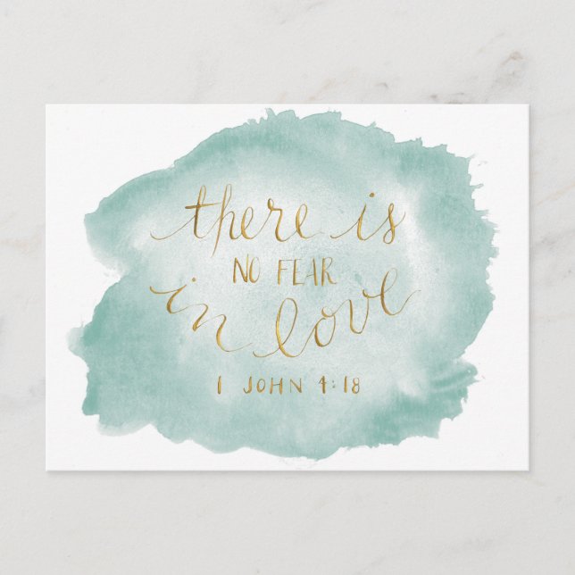 Keine Furcht in der Liebe-Postkarte Postkarte (Vorderseite)