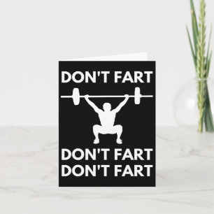 Keine Furz Funny Fitness Gym Workout Weightfting Karte