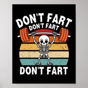 Keine Furz Funny Fitness Gym Workout Weightfting Poster