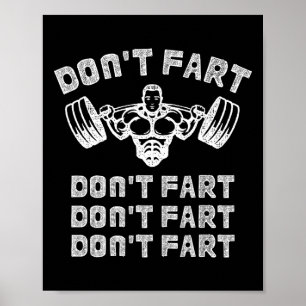 Keine Furz Funny Fitness Gym Workout Weightfting Poster