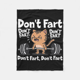Keine Furz Funny Gym Fitness Cat Workout Weightlif Fleecedecke