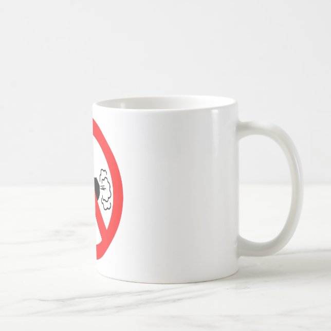 Keine Furz-Zone Kaffeetasse (Rechts)