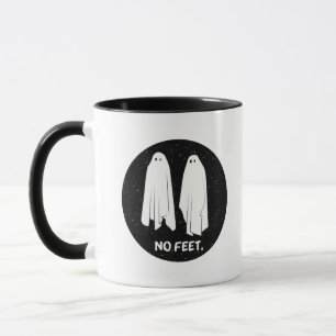 Keine Fuß-Geisterlustige Geek-Monochrom-Tasse Tasse