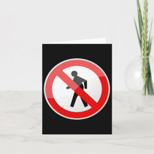 Keine Fußgängerzone Traffic Sign Gag Hall Karte