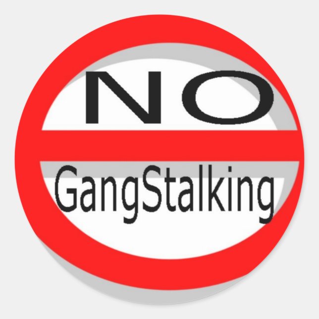 Keine Gangstalgie Runder Aufkleber (Vorderseite)