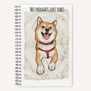 Keine Gedanken, nur Vibes – Shiba Inu Skizzenjourn Notizbuch