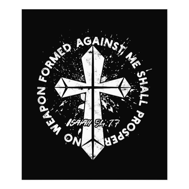 Keine gegen mich geschaffene Waffe wird dem Glaube Fotodruck (Vorne)