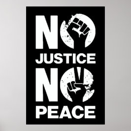 Keine Gerechtigkeit für Frieden Poster