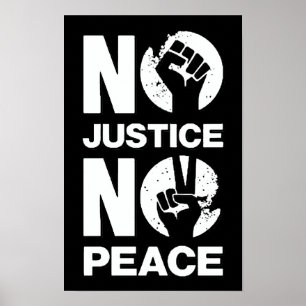 Keine Gerechtigkeit für Frieden Poster
