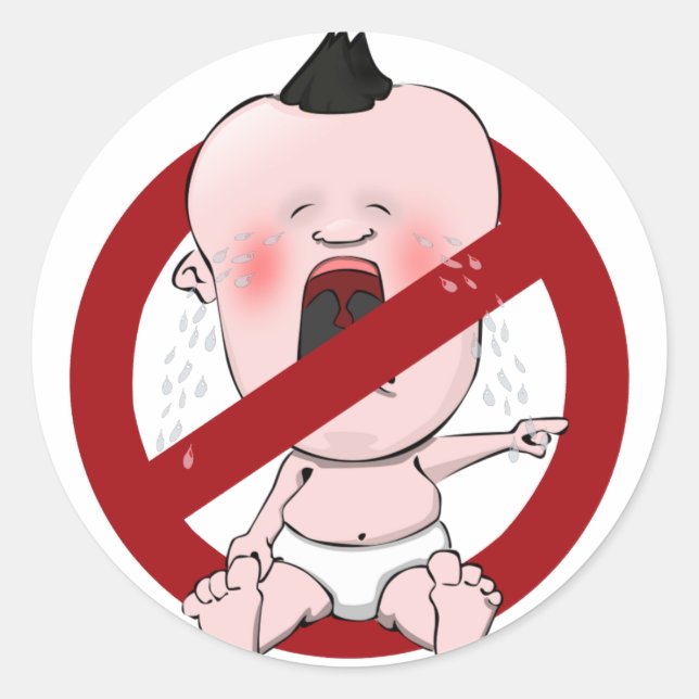 KEINE GESCHÄFTE - KEINE SCHNITTEN RUNDER AUFKLEBER (Vorderseite)