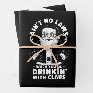 Keine Gesetze beim Trinken mit Claus Christ Geschenkpapier Set