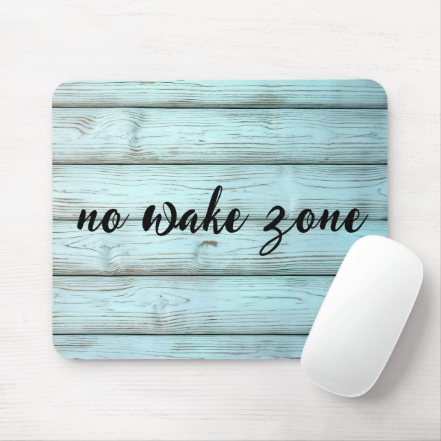 Keine Geweckt Zone auf rustikalem Holz Mousepad (Mit Mouse)