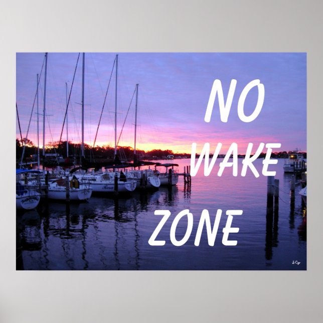 Keine Geweckt Zone Marina Sunset Poster (Vorne)