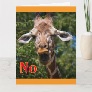 Keine Giraffe Karte